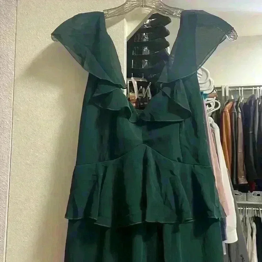 Show me your mumu- NWT Reese Ruffle Midi Dress Sz XS - Picture 4 of 12